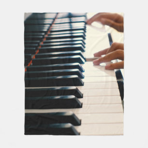 Cool Piano Design Fleece Blanket