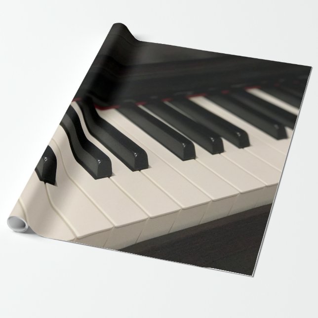 Cool Piano Design Wrapping Paper (Unrolled)