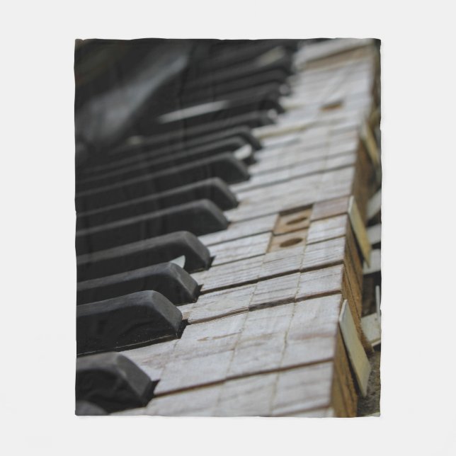 Cool Piano Fleece Blanket (Front)