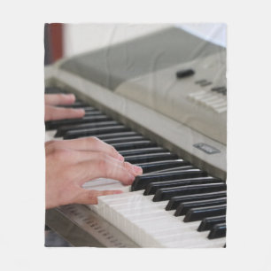 Cool Piano Fleece Blanket