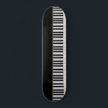Cool Piano Keys,Black Skateboard<br><div class="desc">Piano keys on a black background.</div>