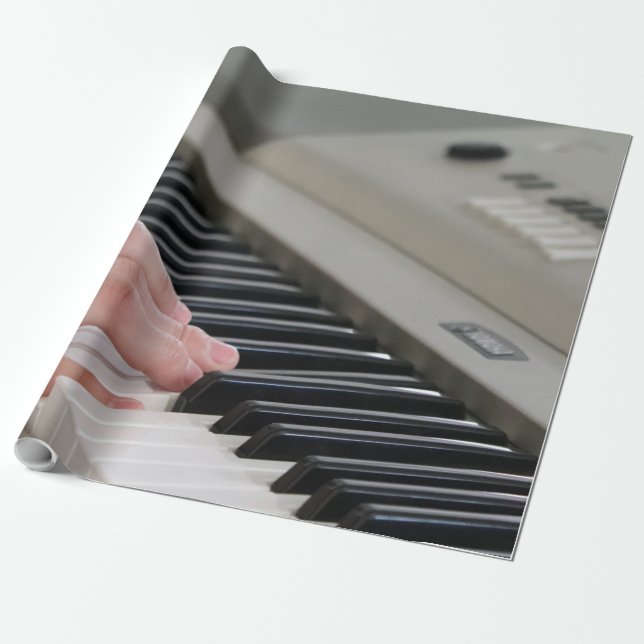 Cool Piano Wrapping Paper (Unrolled)