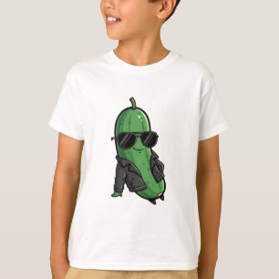 Cool Pickle in Sunglasses and Jacket Kids T-Shirt