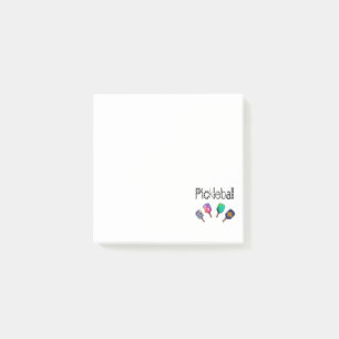 Cool Pickleball and Paddles Sports Art Post-it Notes