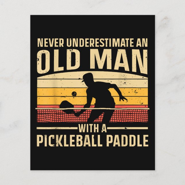 Cool Pickleball Art For Men Women Paddle Picklebal (Front)