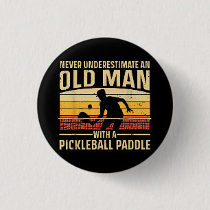 Cool Pickleball Art For Men Women Paddle Picklebal 3 Cm Round Badge