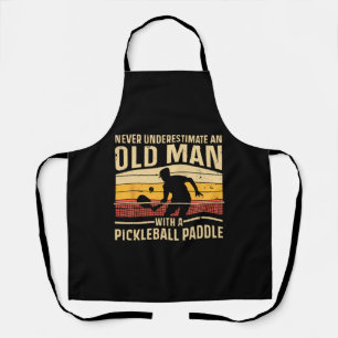 Cool Pickleball Art For Men Women Paddle Picklebal Apron