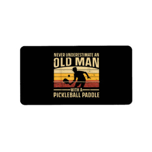 Cool Pickleball Art For Men Women Paddle Picklebal Label