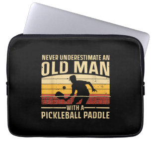 Cool Pickleball Art For Men Women Paddle Picklebal Laptop Sleeve