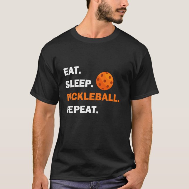 Cool Pickleball Art For Men Women Pickle  Lovers   T-Shirt (Front)