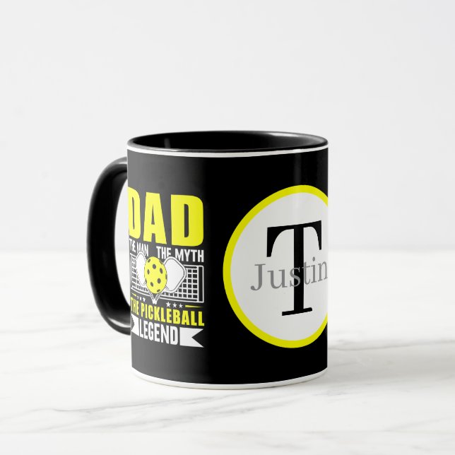 Cool Pickleball Dad word art  Mug (Front Left)