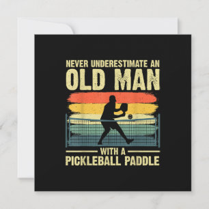 Cool Pickleball Design For Men Grandpa Pickleball Thank You Card