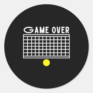Cool pickleball funny game over men women grandpa classic round sticker