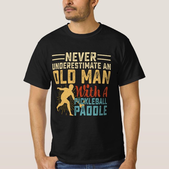 Cool Pickleball Grandpa Paddle Sport Pickleball T-Shirt (Front)