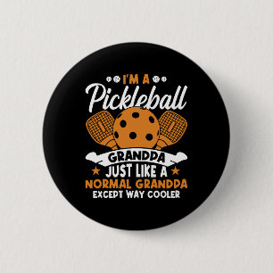Cool Pickleball Grandpa Player 6 Cm Round Badge