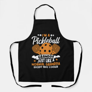 Cool Pickleball Grandpa Player Apron