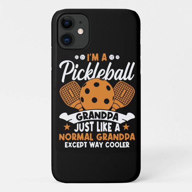 Cool Pickleball Grandpa Player Case-Mate iPhone Case (Back)