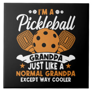 Cool Pickleball Grandpa Player Tile