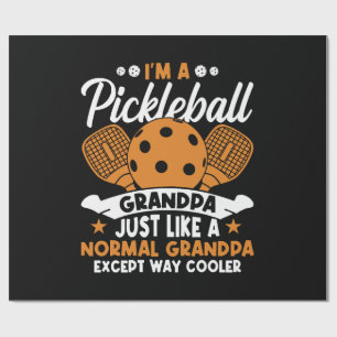 Cool Pickleball Grandpa Player Wrapping Paper