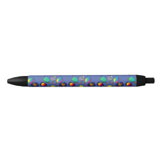 Cool Pickleball Paddle Sports Rainbow Black Ink Pen