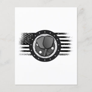 Cool Pickleball Sport USA Grunge Flag - Pickleball