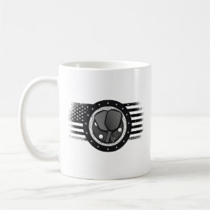 Cool Pickleball Sport USA Grunge Flag - Pickleball Coffee Mug