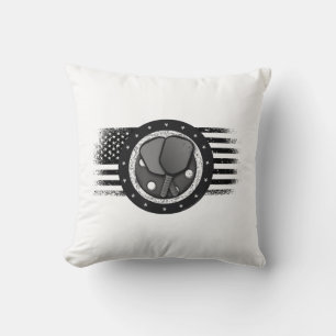 Cool Pickleball Sport USA Grunge Flag - Pickleball Cushion