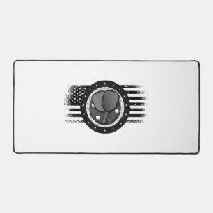Cool Pickleball Sport USA Grunge Flag - Pickleball Desk Mat