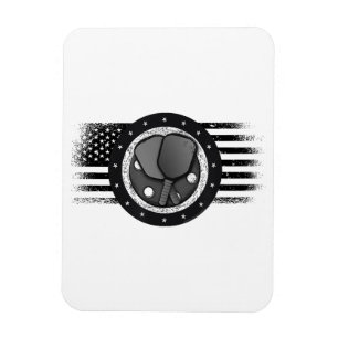 Cool Pickleball Sport USA Grunge Flag - Pickleball Magnet