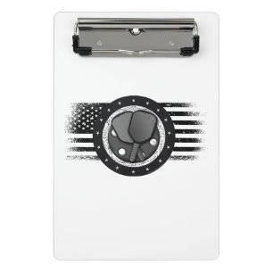 Cool Pickleball Sport USA Grunge Flag - Pickleball Mini Clipboard