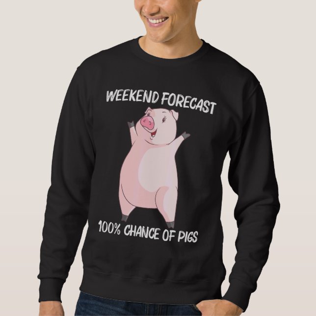 Cool Pig For Men Women Swine Boar Piggy Farm Anima Sweatshirt (Front)