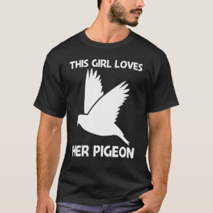 Cool Pigeon For Girls Kids Rock Dove Bird Pet T-Shirt