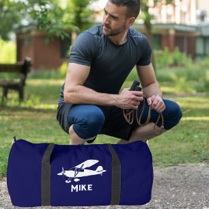 Cool Pilot Aeroplane Aviation Custom Gym Travel Duffle Bag