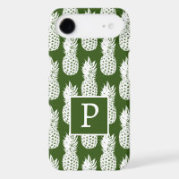 Cool pineapple ananas pattern custom monogram