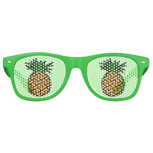 Cool Pineapple Eyes Funny Lime Green Summer Retro Sunglasses
