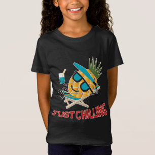 Cool Pineapple Fruit Chilling Funny Kawaii Summer T-Shirt