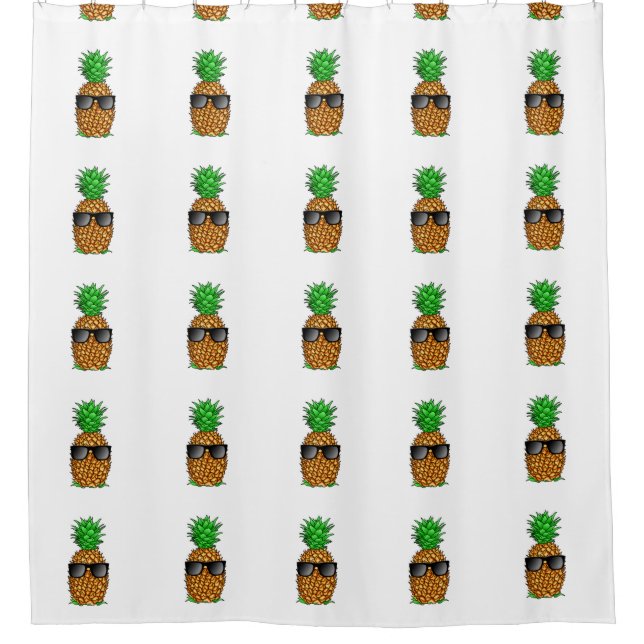 Cool Pineapple Shower Curtain (Front)