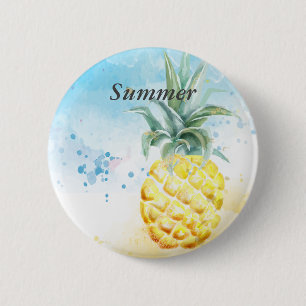 Cool Pineapple Summer  6 Cm Round Badge