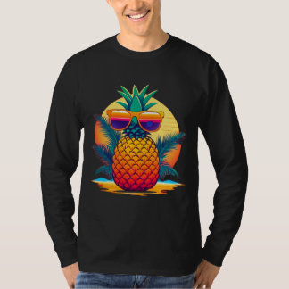 Cool Pineapple Sunset Vibes T-Shirt