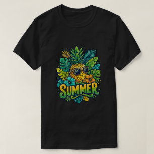 Cool Pineapple Wearing Sunglasses - cute summer T-Shirt