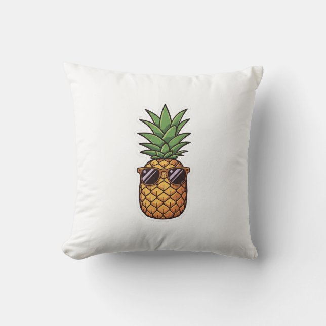 Cool Pineapple with Sunglasses Cushion (Front)
