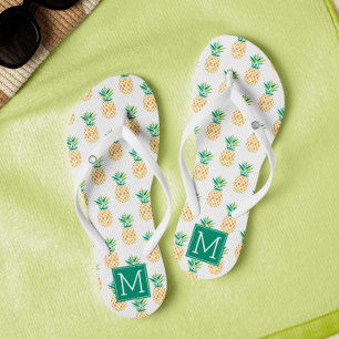 Cool Pineapples Monogrammed Jandals