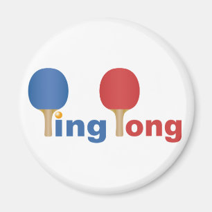 Cool Ping Pong Emblem Magnet