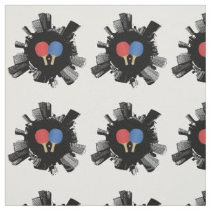 Cool Ping Pong World Fabric