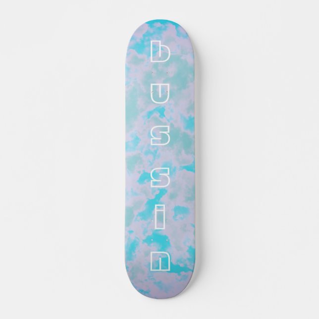 Cool Pink Clouds Bussin Skateboard for Beginners (Front)