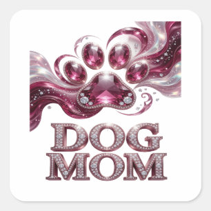 Cool Pink DOG MOM Sticker Graphic