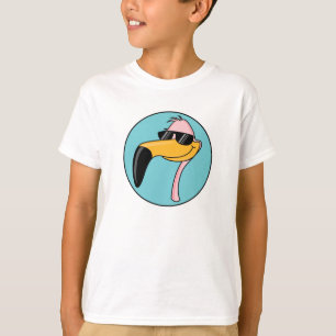 cool pink flamingo in sunglasses T-Shirt