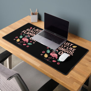 Cool Pink Flamingo Lover Gift for Men Women  Desk Mat