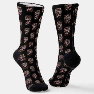 Cool Pink Flamingo Lover Gift for Men Women  Socks
