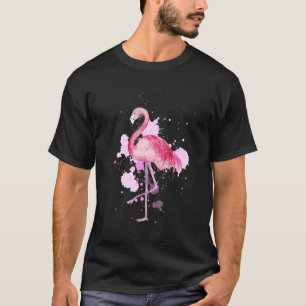 Cool Pink Flamingo Pink Flamingo Watercolor T-Shirt